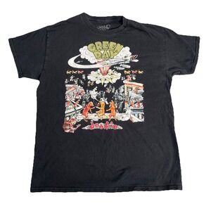 Y2K Green Day Shirt Dookie Album Graphic Black SZ M Punk Rock Band Tour Music